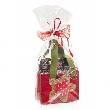 Sei Sapori in Vasetti da 25g + Braciolio 100ml con Borsa in Feltro Confezione Natale