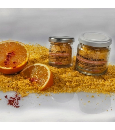 seasoning salt, saffron and orange